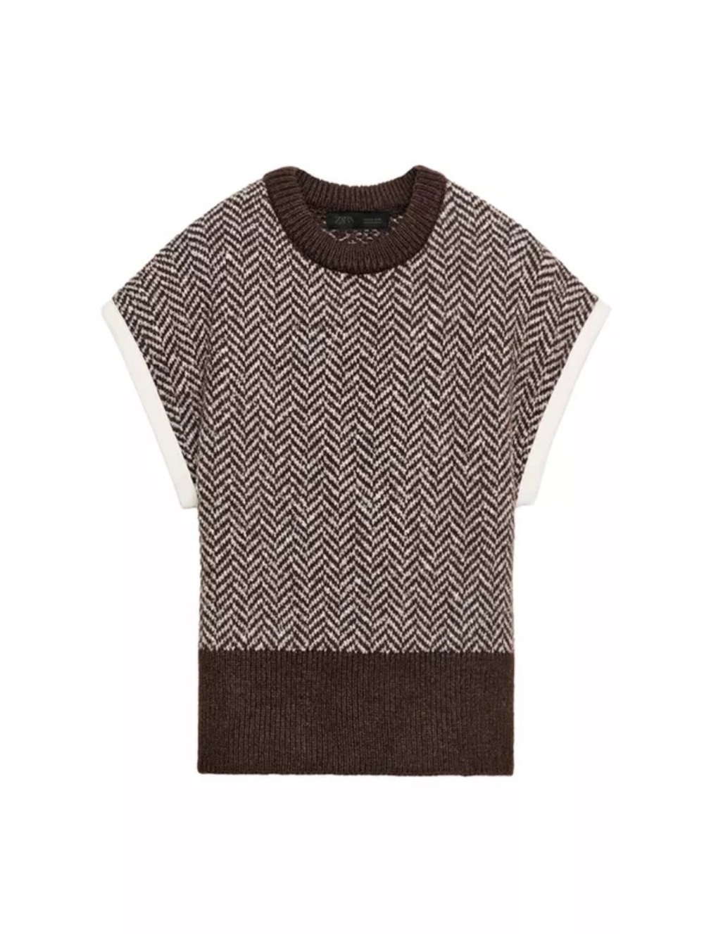 HERRINGBONE KNIT JUMPER VEST